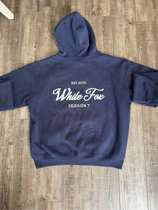 White Fox Boutique Tops - White Fox Boutique Season 7 Navy And Light Blue Hoodie Size M/L